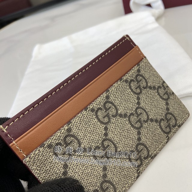 Gucci專櫃古馳最新款飾小狗細節GG迷你錢包卡夾卡包 jh2036型號：818769